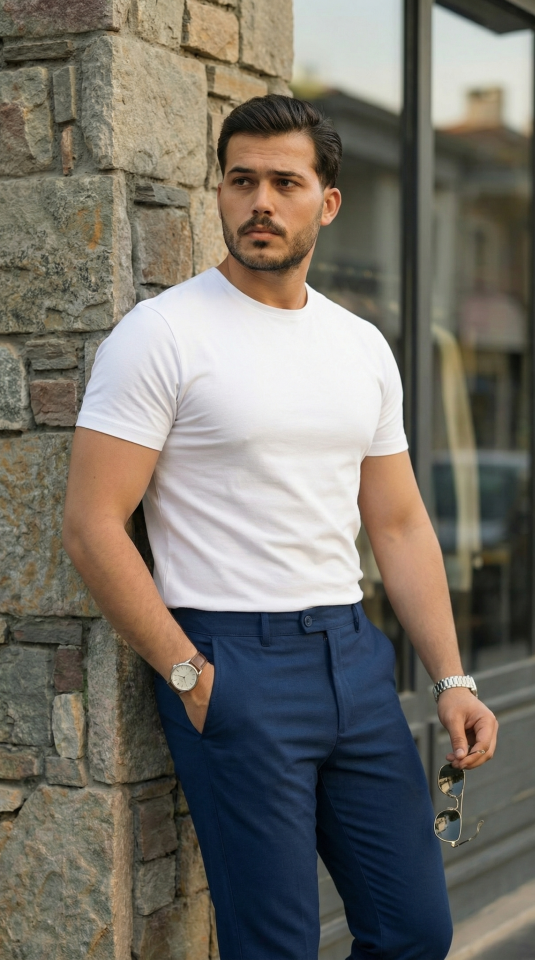 Erkek Slim Fit Dilli Kumaş Pantolon