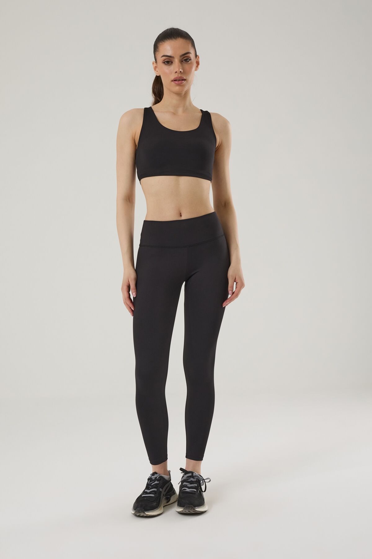 Kadın Yüksek Bel Spor Tayt 4020 Siyah - XS
