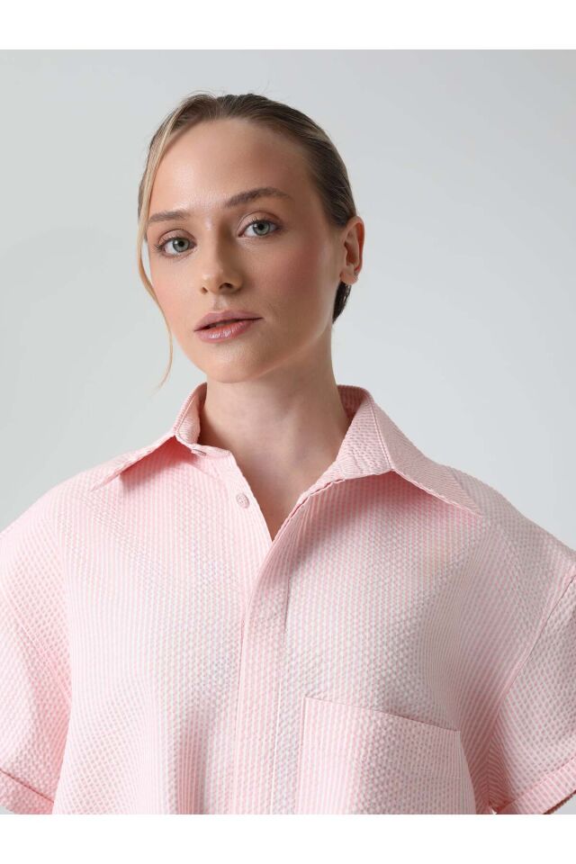 KADIN GÖMLEK 1622162 Pembe - L