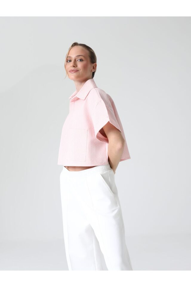 KADIN GÖMLEK 1622162 Pembe - L