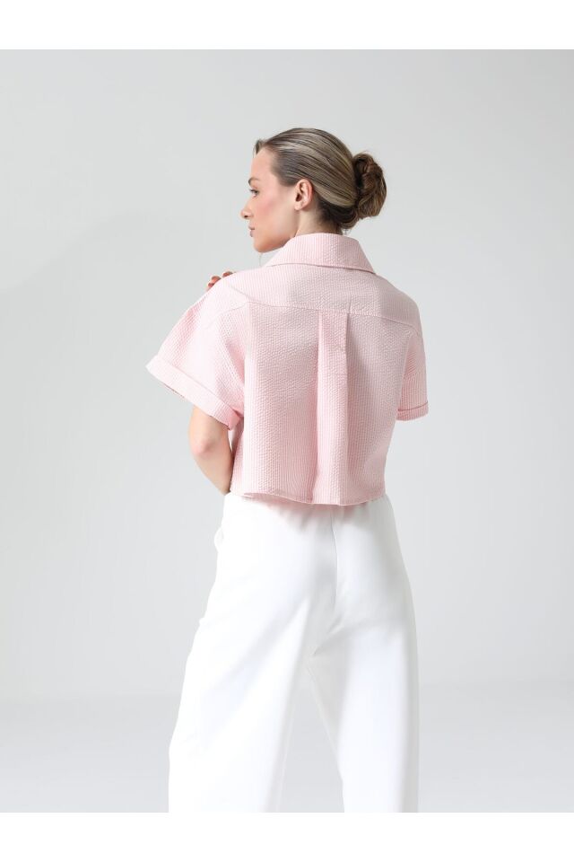 KADIN GÖMLEK 1622162 Pembe - L