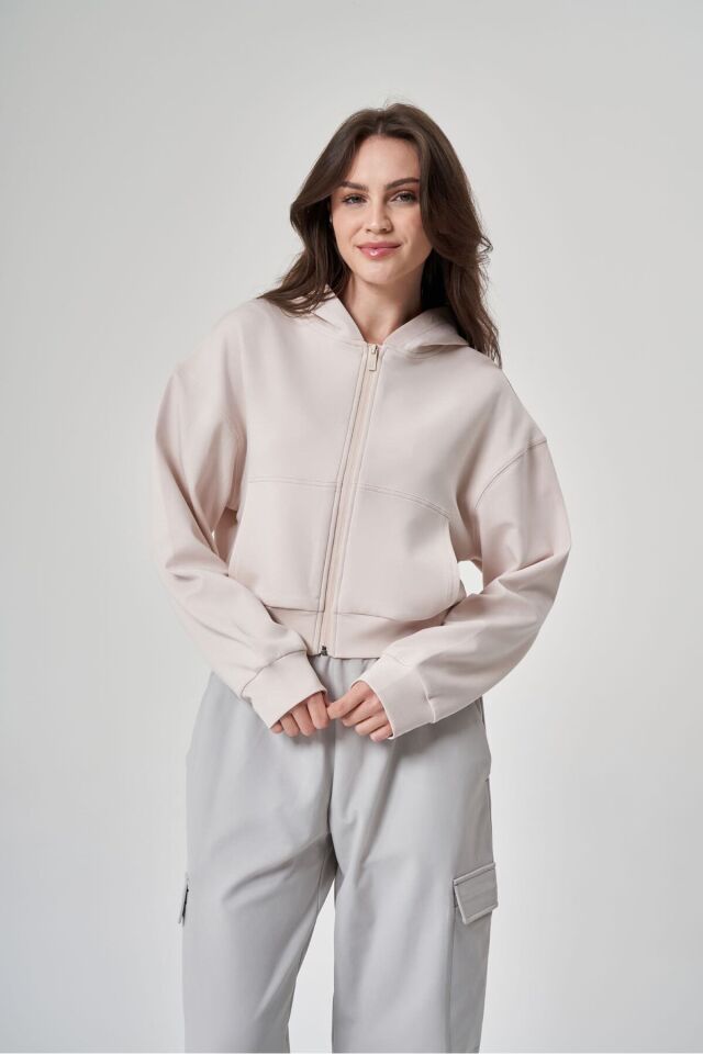 Kadın Sweatshirt 1529109 Pudra - XL