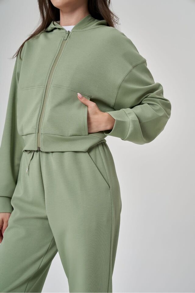 Kadın Sweatshirt 1529109 Yeşil - S