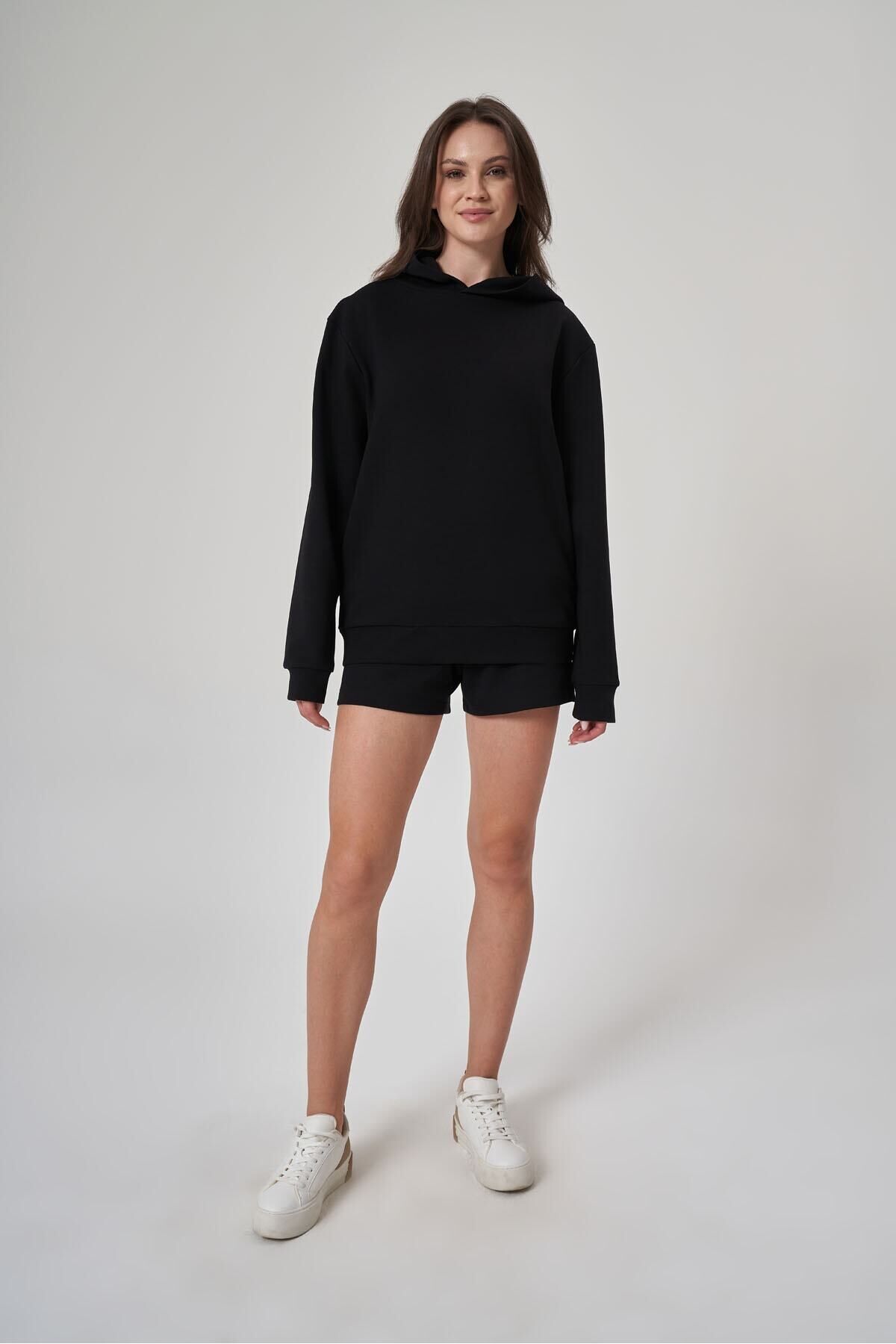 Kadın Sweatshirt 1529112 Siyah - S