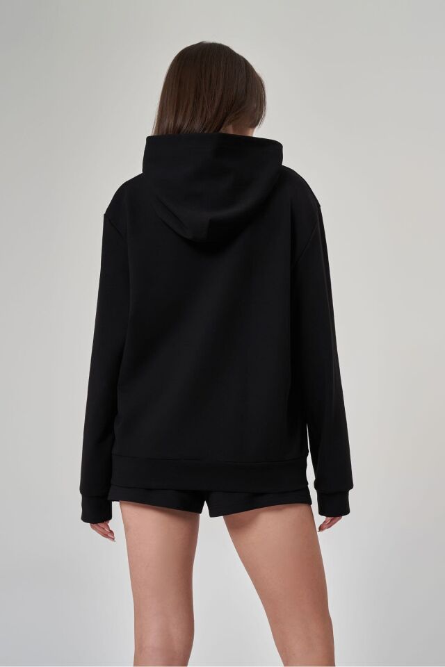 Kadın Sweatshirt 1529112 Siyah - L