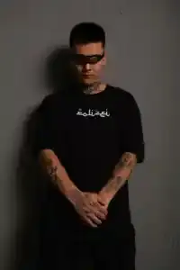 Erkek Kısa Kol Yazlık Tişört Bisiklet Yaka Baskılı Oversize T-Shirt - Siyah