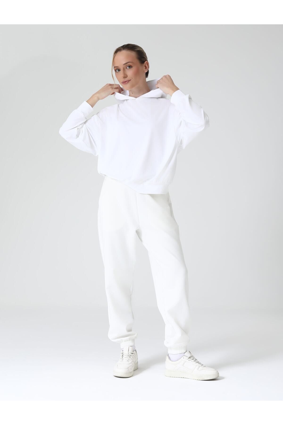 Kadın Sweatshirt 1629144 Beyaz - M