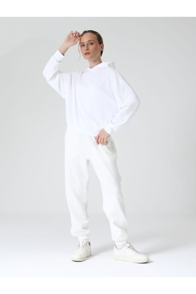 Kadın Sweatshirt 1629144 Beyaz - XL