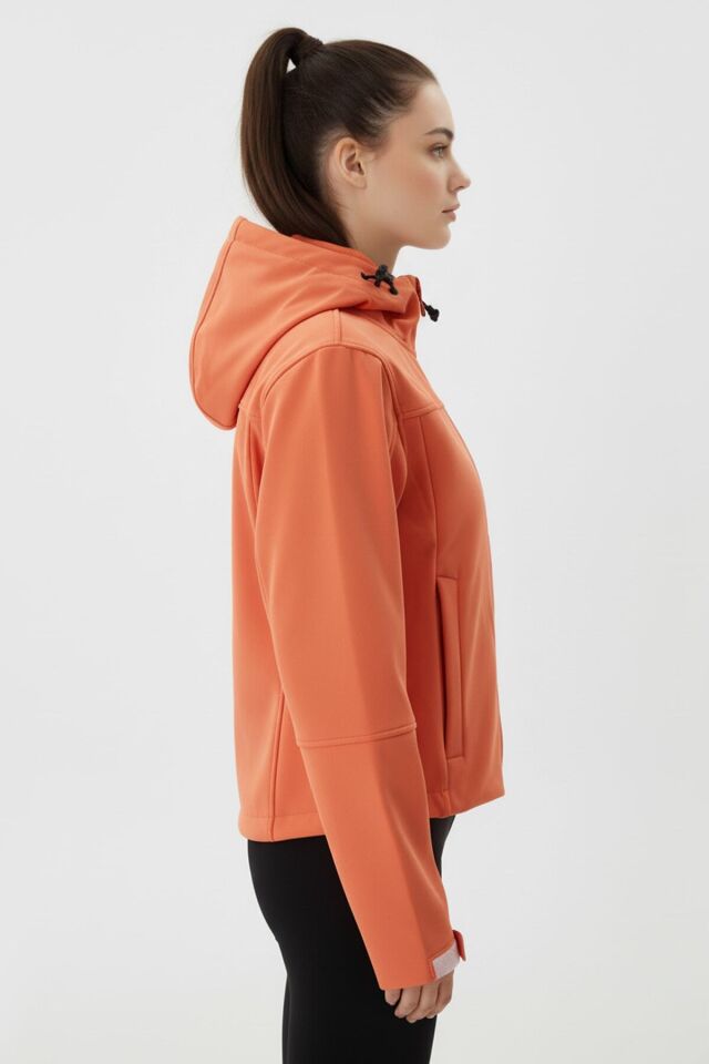 Kadın Softshell Mont 2421192 Turuncu Turuncu - S