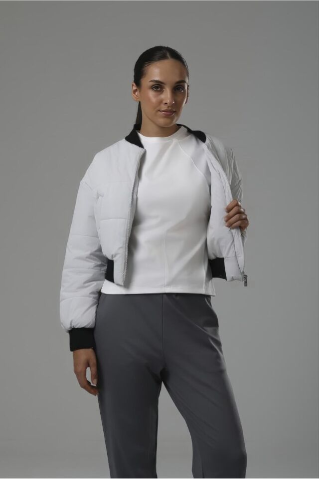 Kadın Ceket 2521035 Beyaz Beyaz - 2XL