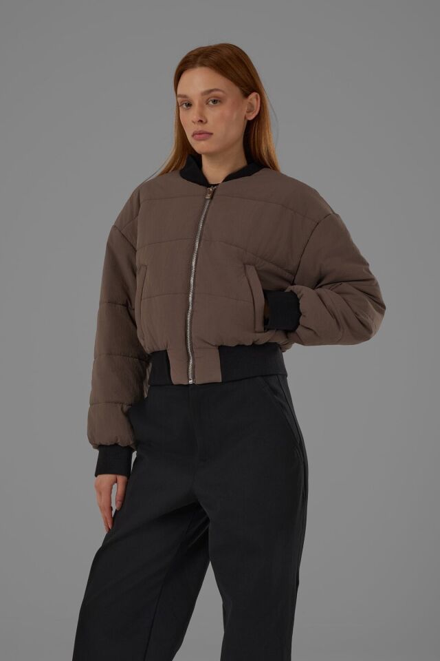 Kadın Ceket 2521035 Kahverengi Kahverengi - XL