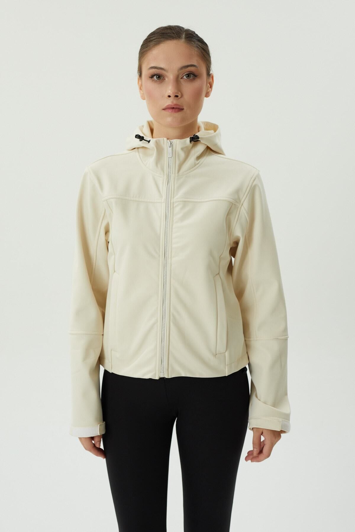 Kadın Softshell Mont 2421192 Bej Bej - 2XL