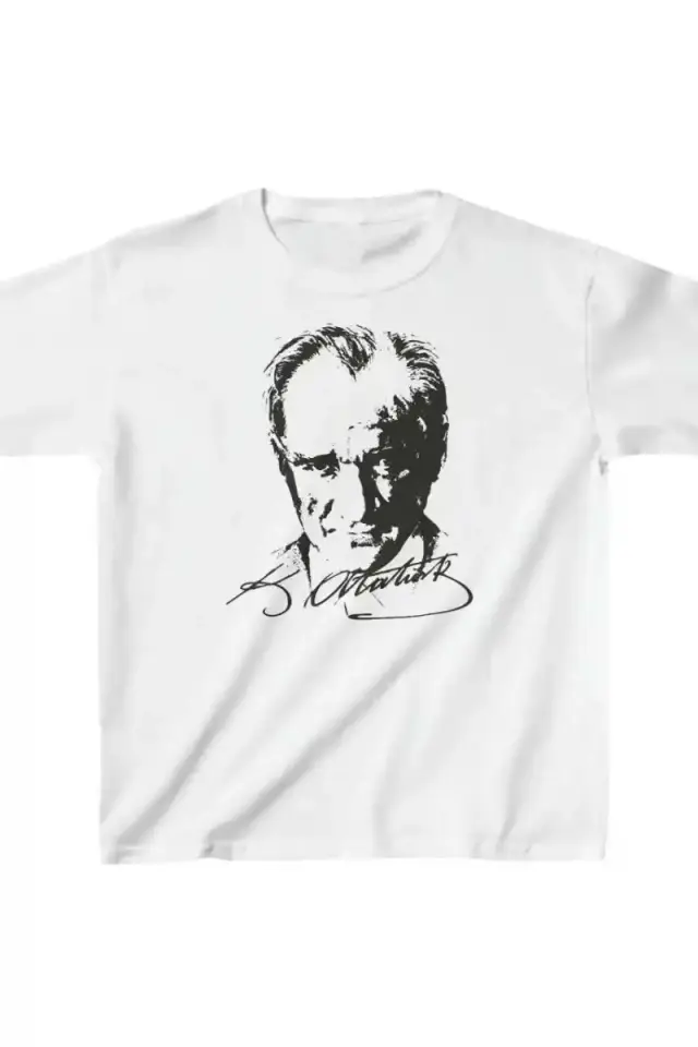 Çocuk Unisex Baskılı T-Shirt - Beyaz