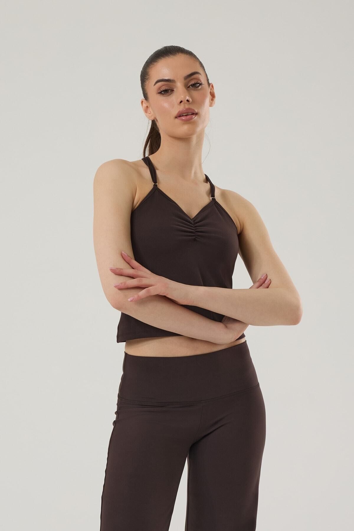 Kadın Spor Atlet 4012 Kahverengi - M