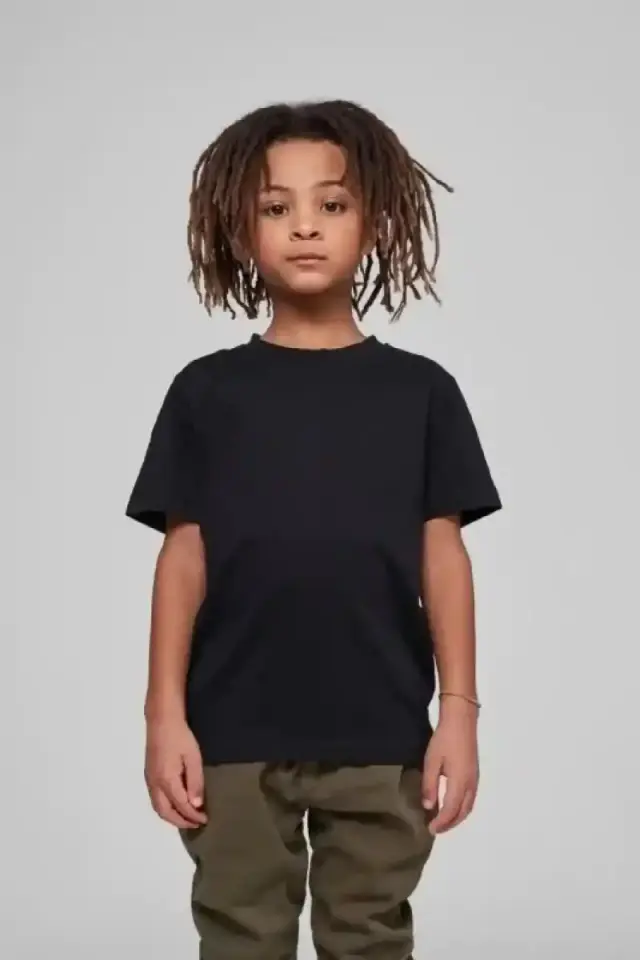 Çocuk Unisex Basic T-Shirt - Siyah