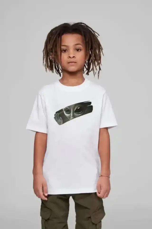 Çocuk Unisex Baskılı T-Shirt - Beyaz