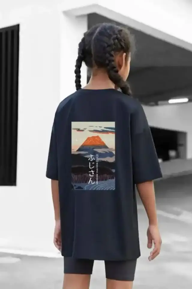 Çocuk Unisex Baskılı T-Shirt - Siyah