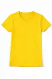 Genç Erkek Çocuk V Yaka Tişört Model - Sarı