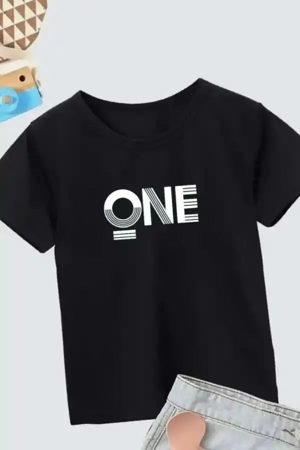 Erkek Çocuk Baskılı T-Shirt - Siyah