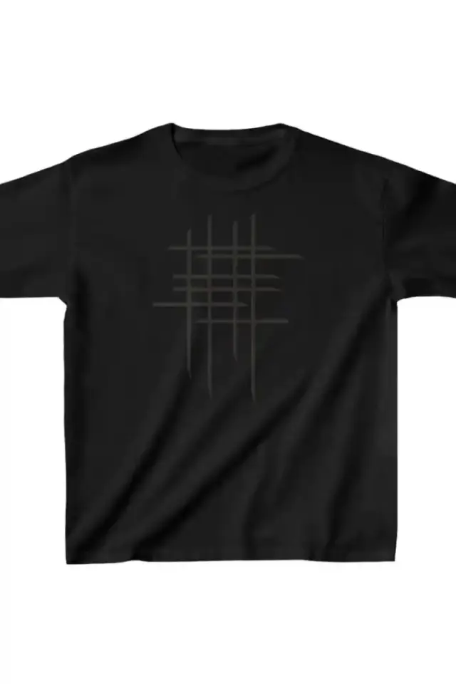 Çocuk Unisex Baskılı T-Shirt - Siyah