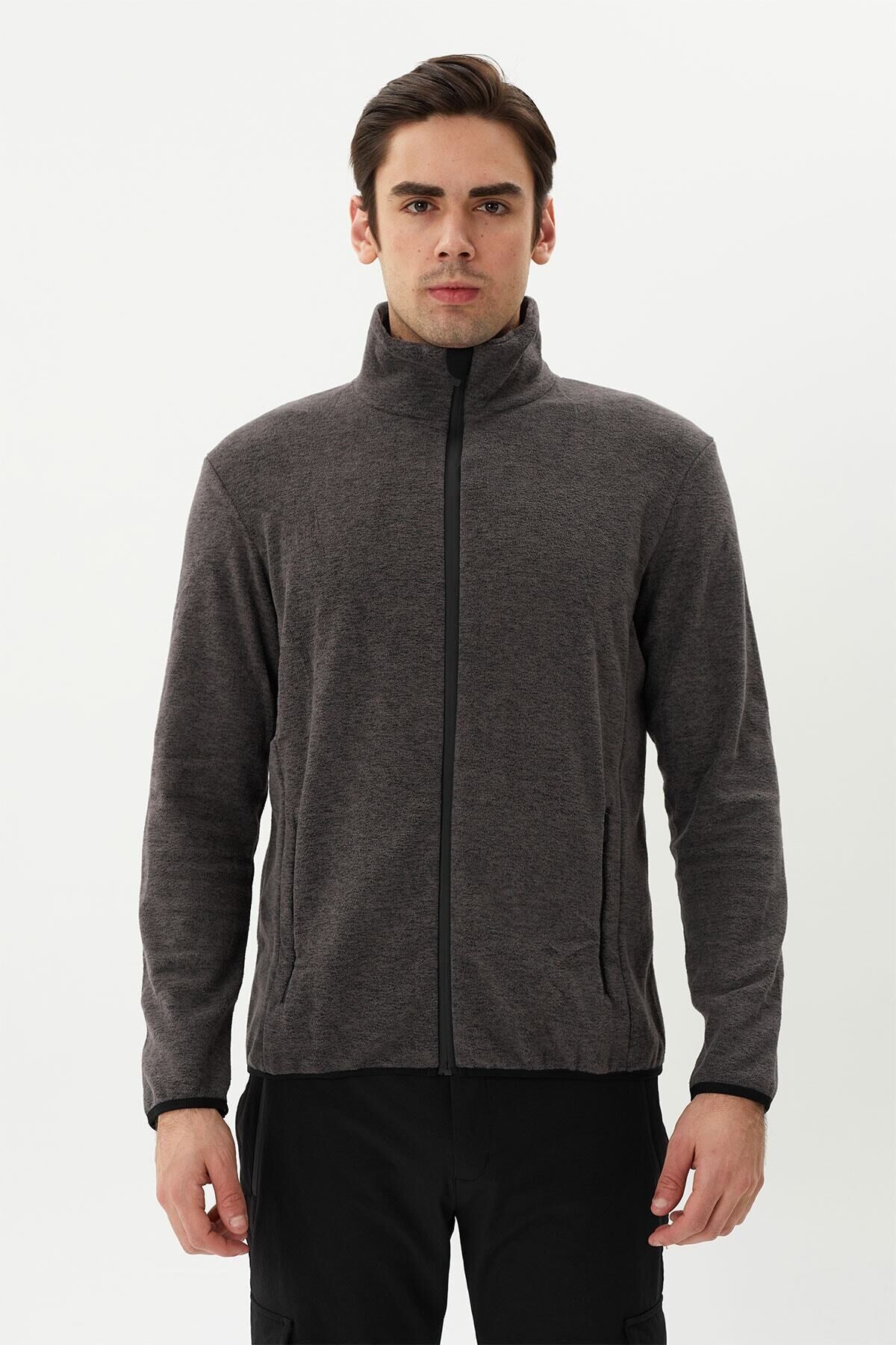 ERKEK TAM FERMUARLI POLAR 2112126 GREY - M