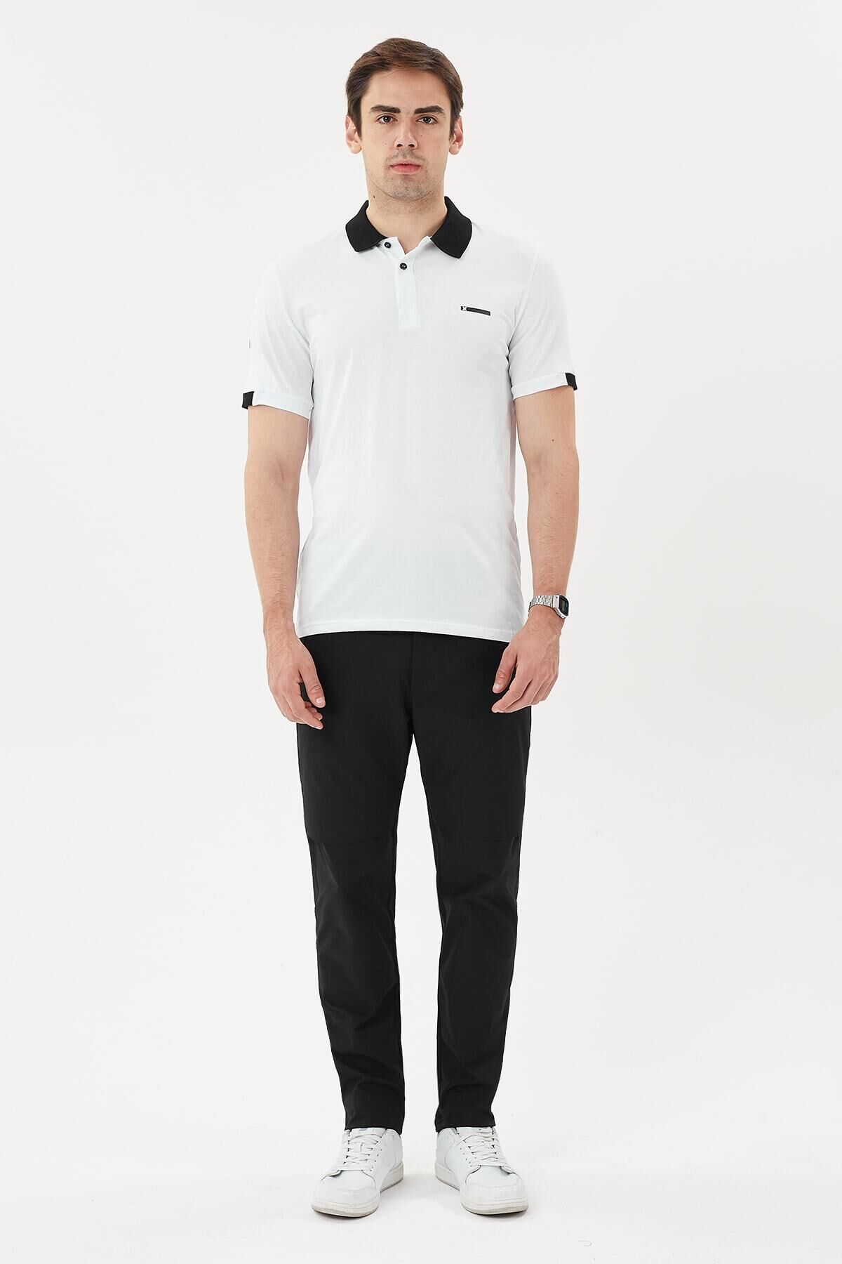 ERKEK POLO YAKA T-SHIRT 1412036 WHITE - M