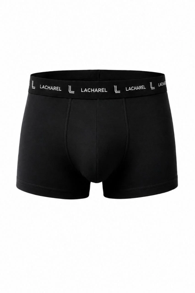 Erkek Likralı Pamuklu Nefes Alan Penye Boxer 2'Li Paket - Siyah & Lacivert