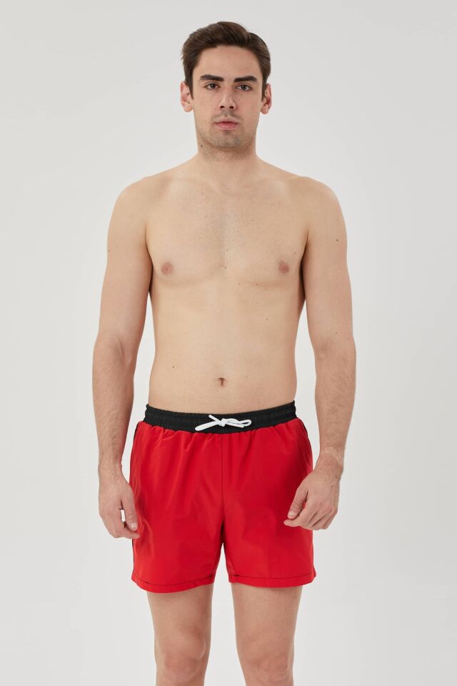 ERKEK DENİZ ŞORTU 1215078 657-RED - L