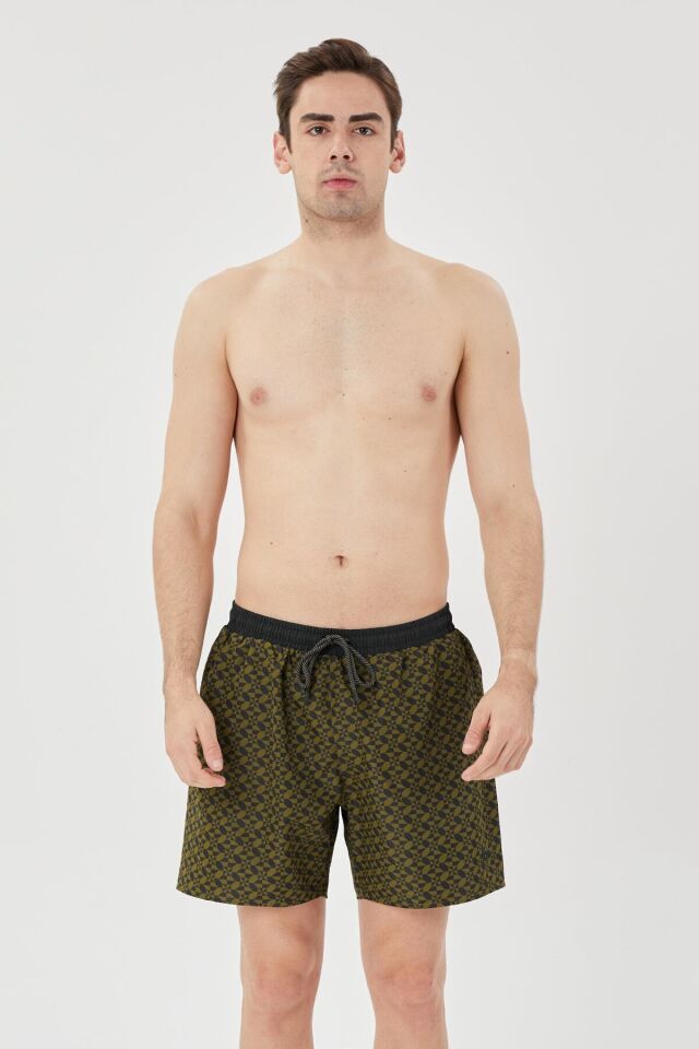 ERKEK BASKILI DENİZ ŞORTU 1415032 108-KHAKI PRINT - XL