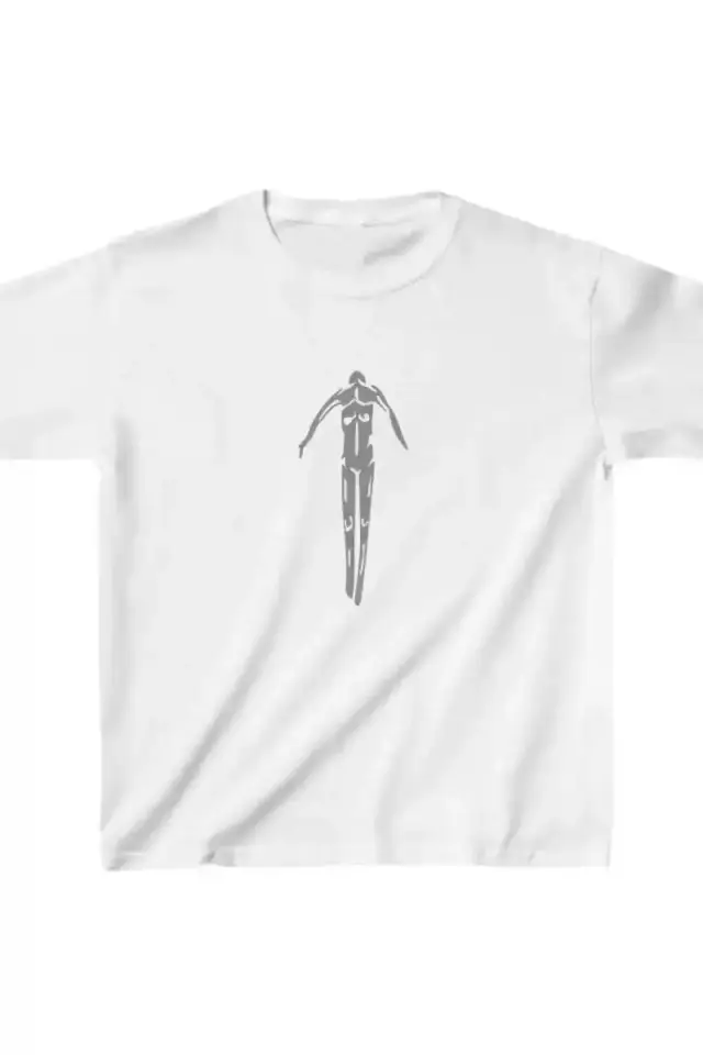 Unisex Çocuk Baskılı T-Shirt - Beyaz