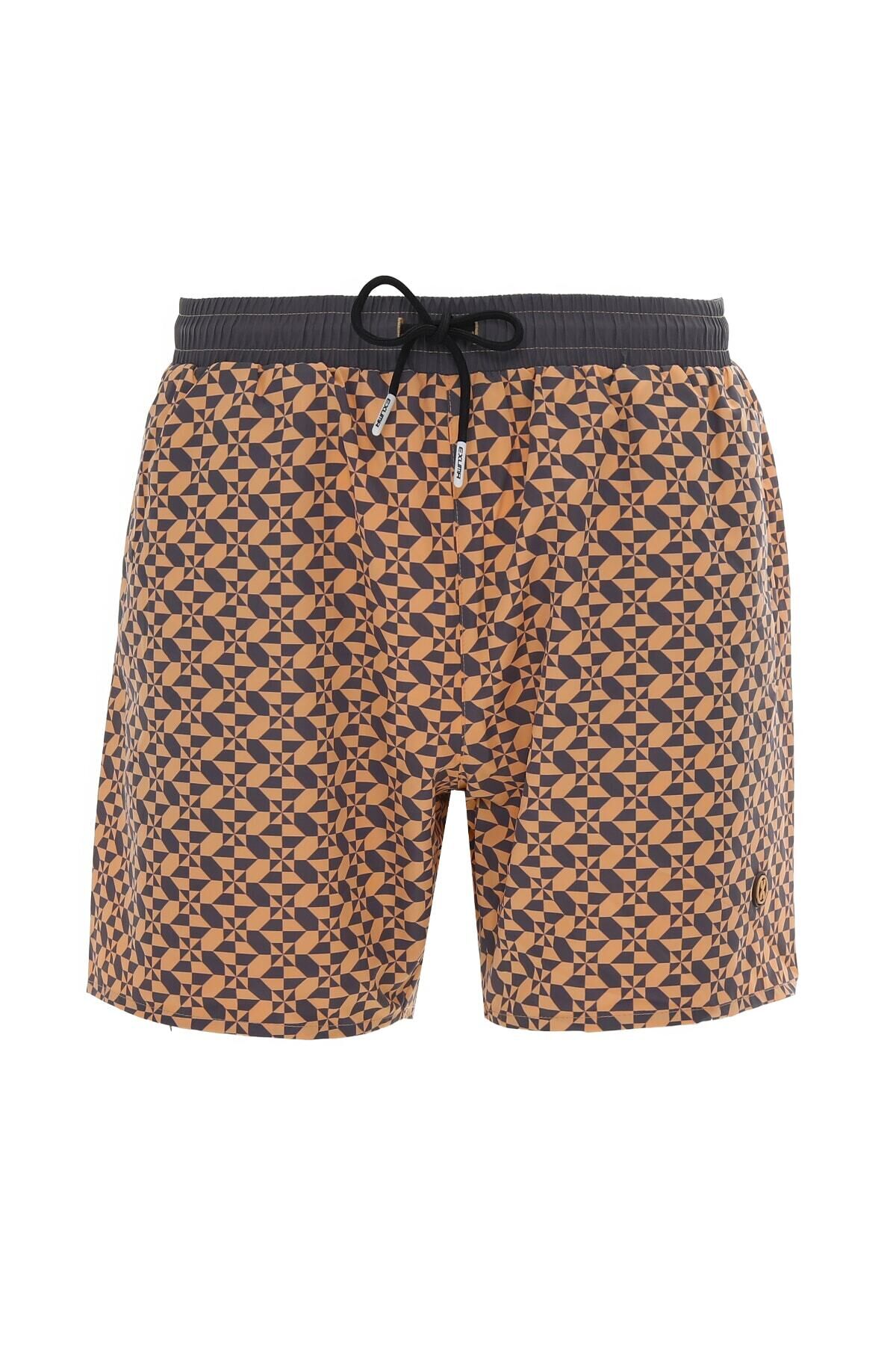 ERKEK BASKILI DENİZ ŞORTU 1415032 104-SOMON PRINT - XL
