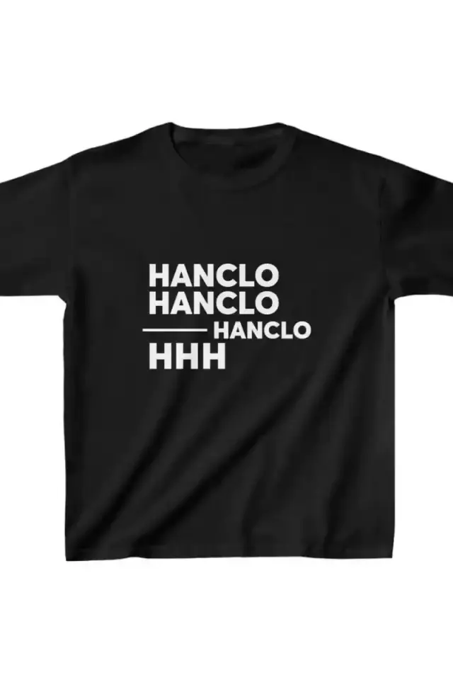 Unisex Çocuk Baskılı T-Shirt - Siyah