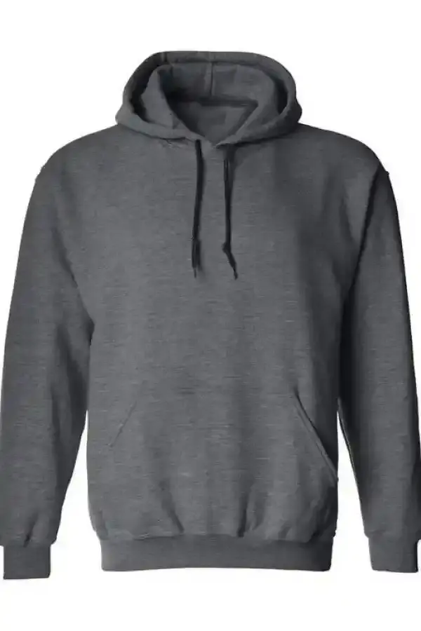 Erkek 3 İplik Pamuklu Kapüşonlu Cepli Oversize Hoodie Sweatshirt - Füme