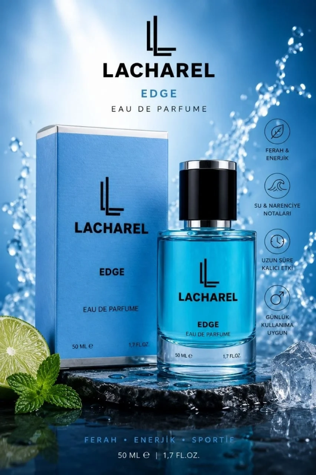 LACHAREL Icon ve Edge 2'li Erkek Parfüm Seti Eau De Parfum 2x50 ML