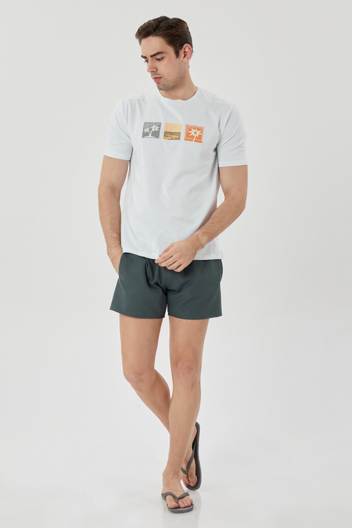 ERKEK KOYU GRİ DENİZ ŞORTU 1015031-065 065-DARK GREY - S
