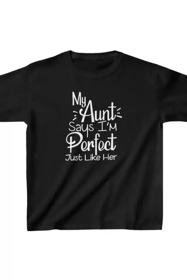 Unisex Çocuk Baskılı T-Shirt - Siyah