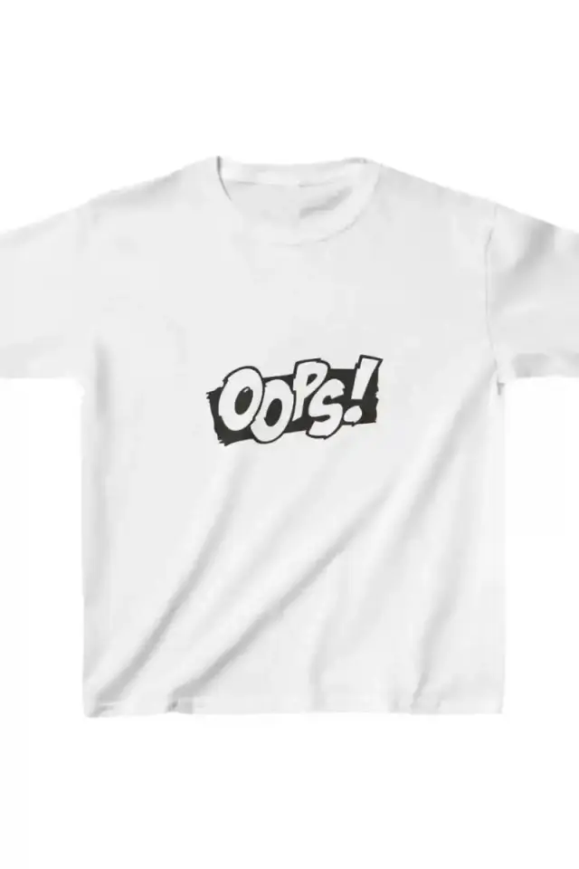 Unisex Çocuk Baskılı T-Shirt - Beyaz