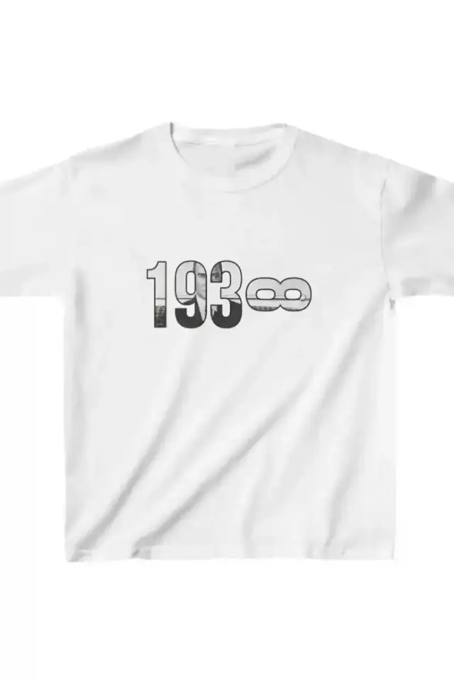 Unisex Çocuk Baskılı T-Shirt - Beyaz