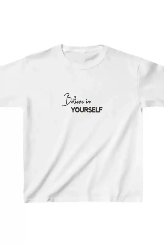 Unisex Çocuk Baskılı T-Shirt - Beyaz