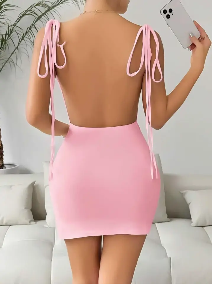 Morliva Pembe Fantezi Clup Elbisesi 5034