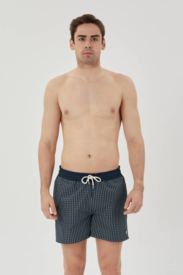 ERKEK BASKILI DENİZ ŞORTU 1415025 416-NAVY PRINT - XL
