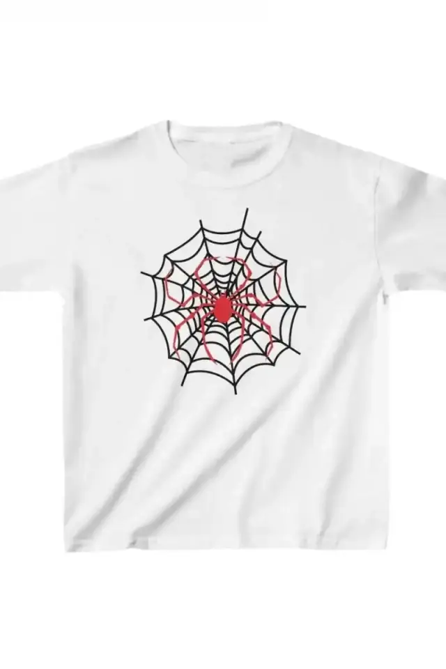 Unisex Çocuk Baskılı T-Shirt - Beyaz