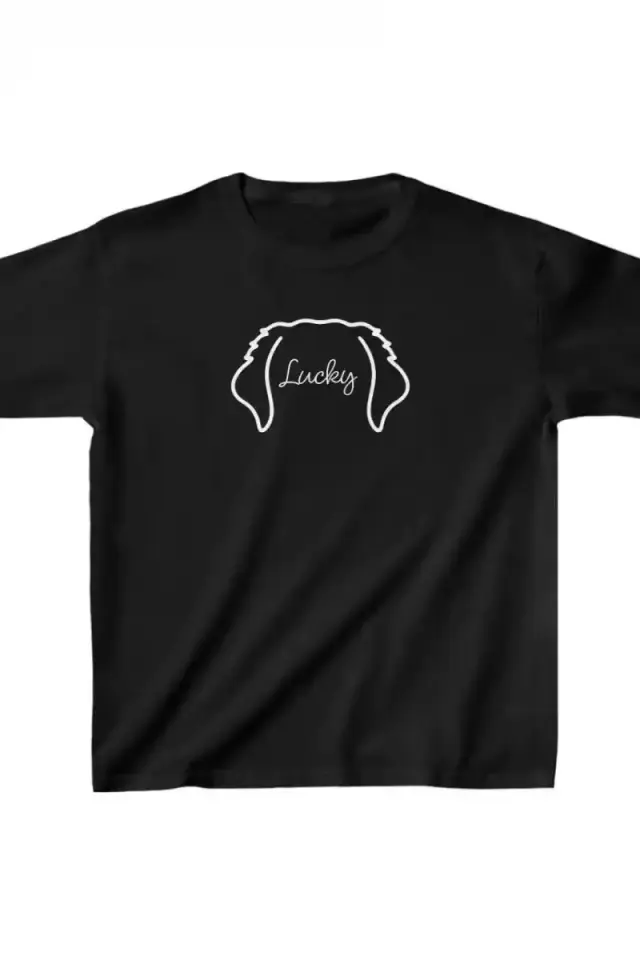 Unisex Çocuk Baskılı T-Shirt - Siyah