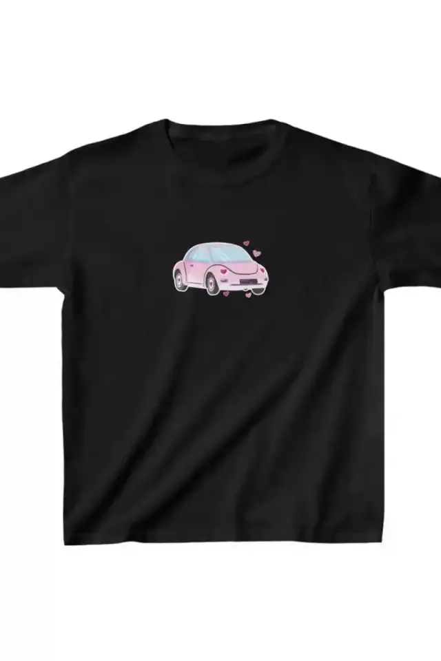 Unisex Çocuk Baskılı T-Shirt - Siyah