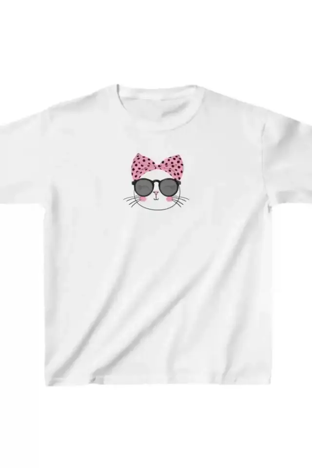 Unisex Çocuk Baskılı T-Shirt - Beyaz