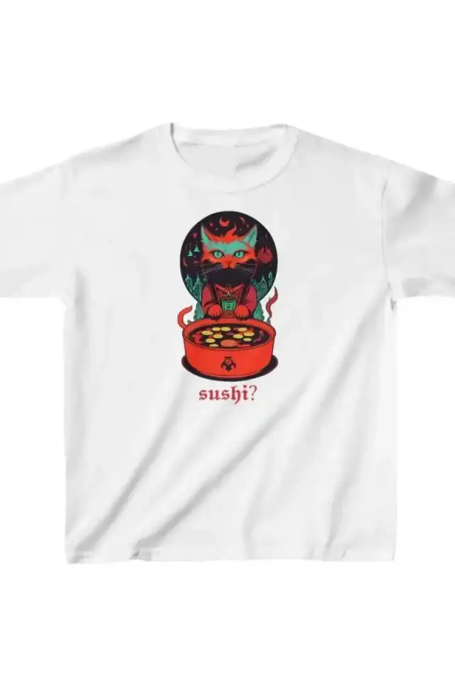 Unisex Çocuk Baskılı T-Shirt - Beyaz