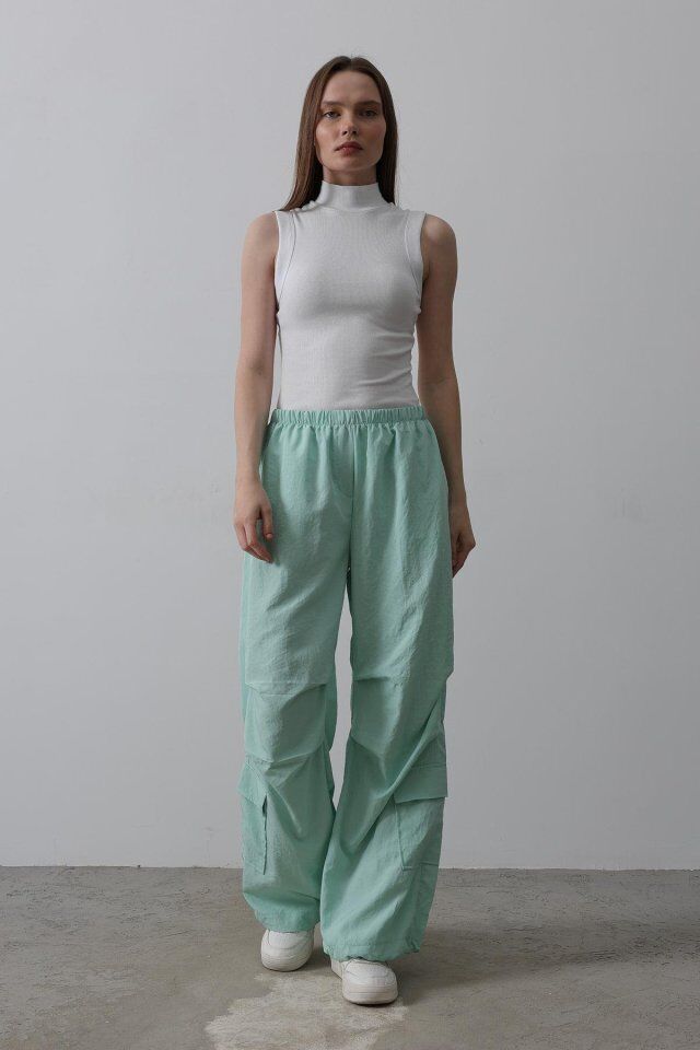 Paraşüt Cargo Pantolon - Mint