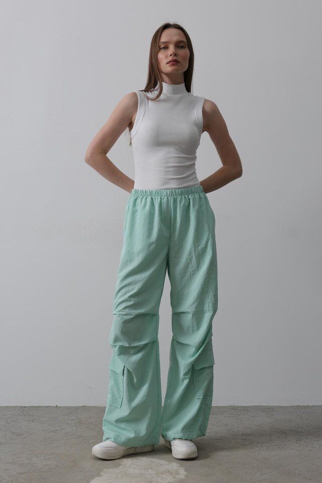 Paraşüt Cargo Pantolon - Mint