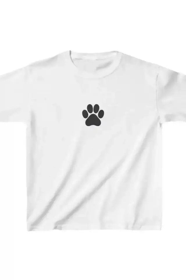Unisex Çocuk Baskılı T-Shirt - Beyaz