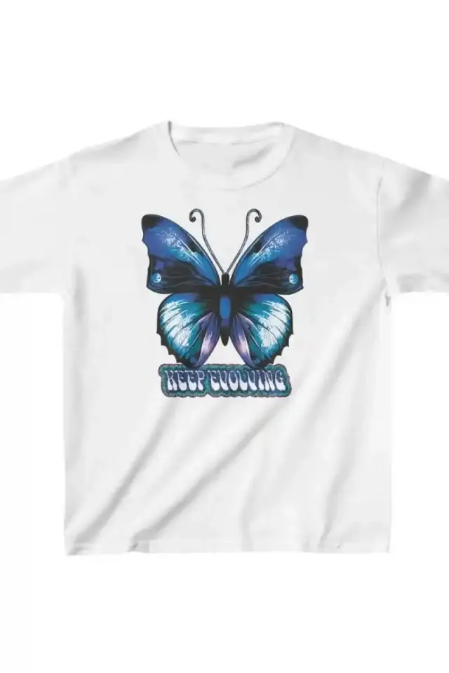 Unisex Çocuk Baskılı T-Shirt - Beyaz